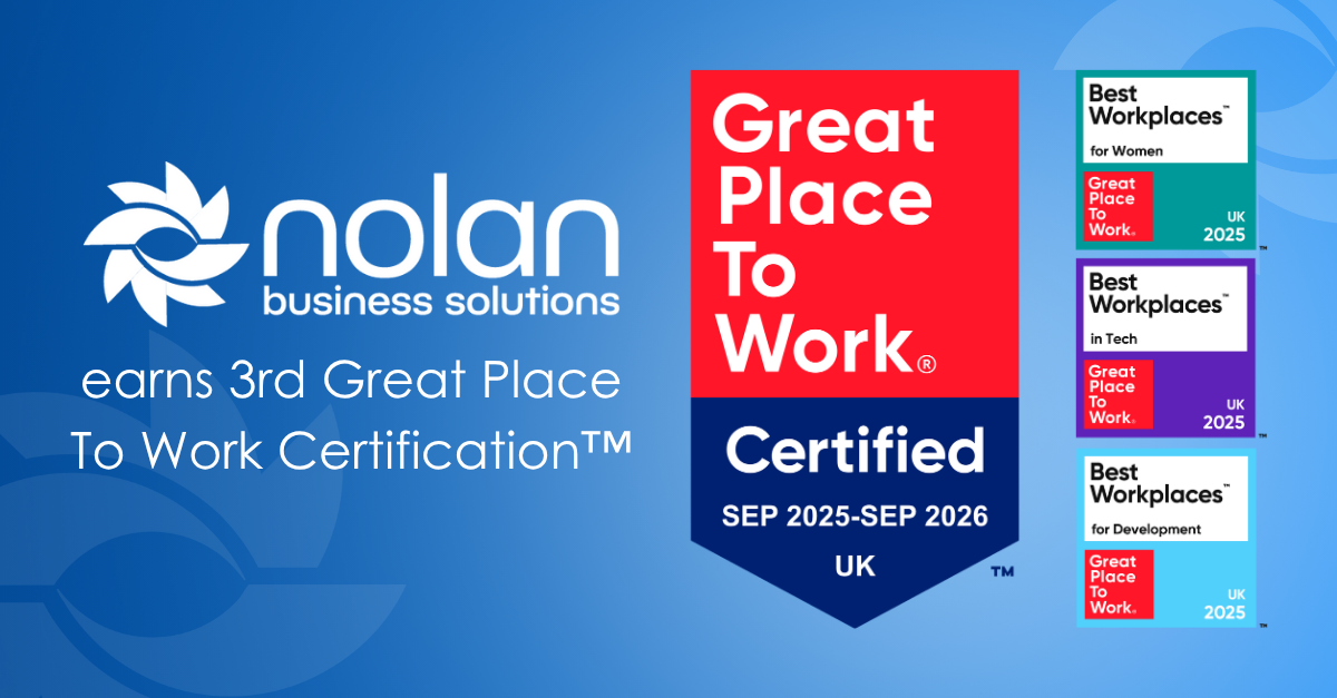 Nolan Business Solutions earns 3rd Great Place To Work Certification™