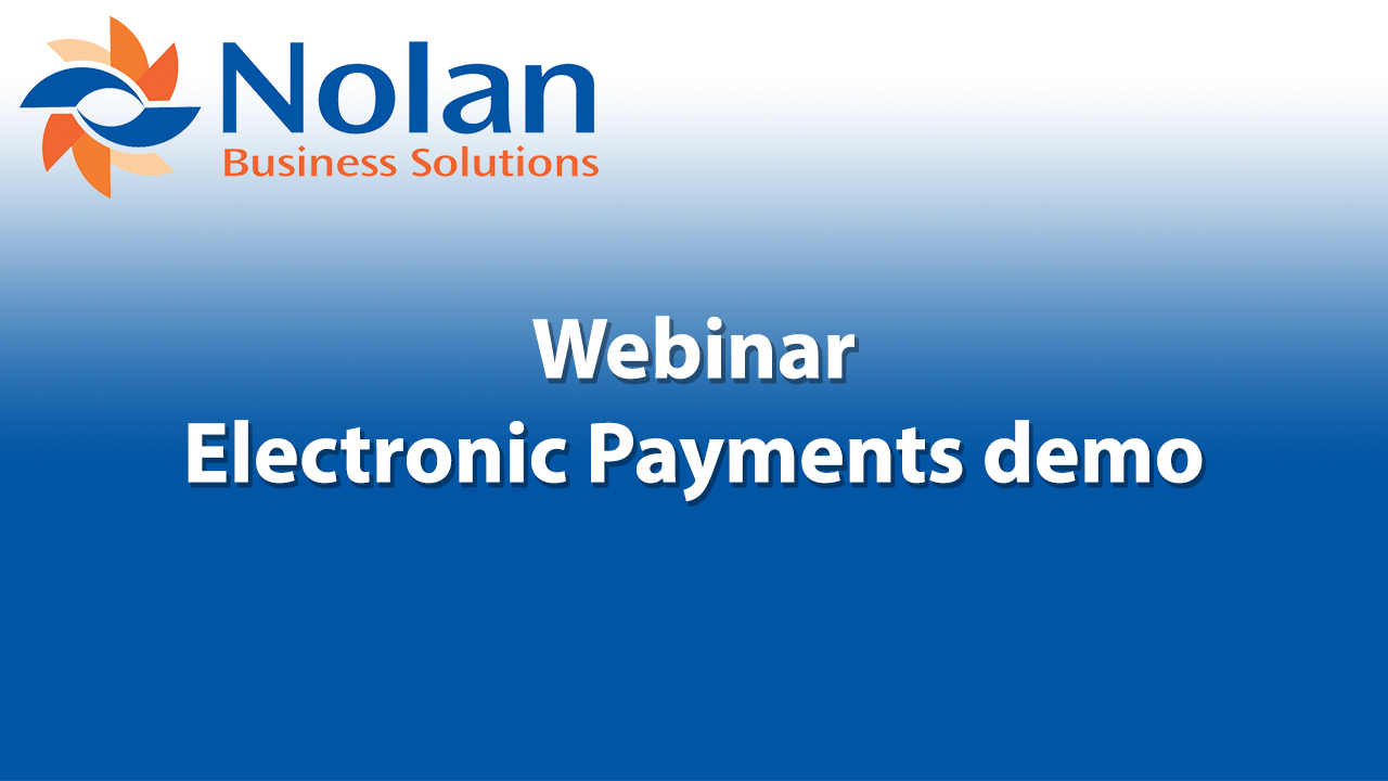 Electronic Payments demo: Webinar