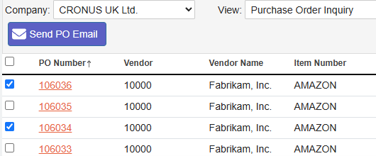 Email Purchase Order