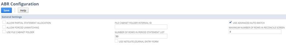 new configuration settings